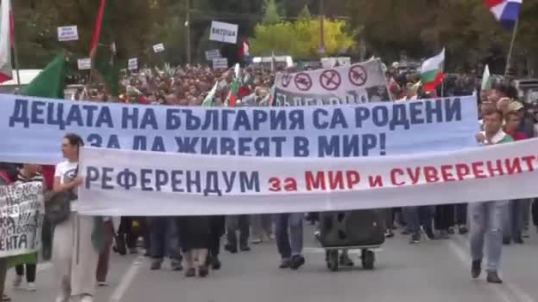 ⁣В Болгарии проходят протесты против НАТО